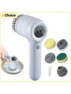 Electric Spin Scrubber Bathroom Cleaning BrushPower Scrubber withReplaceable Brush Heads Electric Handheld CordlessCleaningBrush