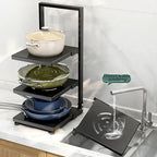 Multi-layer Kitchen Storage Racks Sewer Cabinet Layered Pot Rack Table Corner Holder Pot Pan Organizers Home Kitchen Accesories
