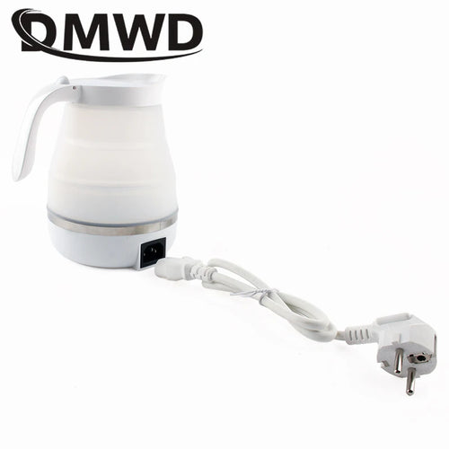 110V/220V Travel Camping Portable Foldable Silicone Electric Kettle Boiling Hot Water Thermal Insulation Heating Boiler Tea Pot