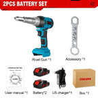 20000N Brushless Electric Rivet Gun 720W 2.4-5.0mm Cordless Rivet Nut Gun Drill Insert Auto Riveting Tool For Makita Battery Pin