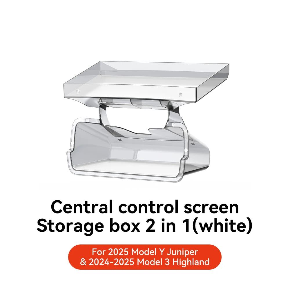 YZ Hidden Screen Storage Box For Tesla Model 3 Y Highland Juniper 2021-2025 Magnetic Magsafe Hidden Large Space Storage Box