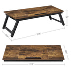 SONGMICS Laptop Desk, Bed Sofa Breakfast Tray, Adjustable Tilt Top, Right-Left Handed, Adjustable Folding Legs