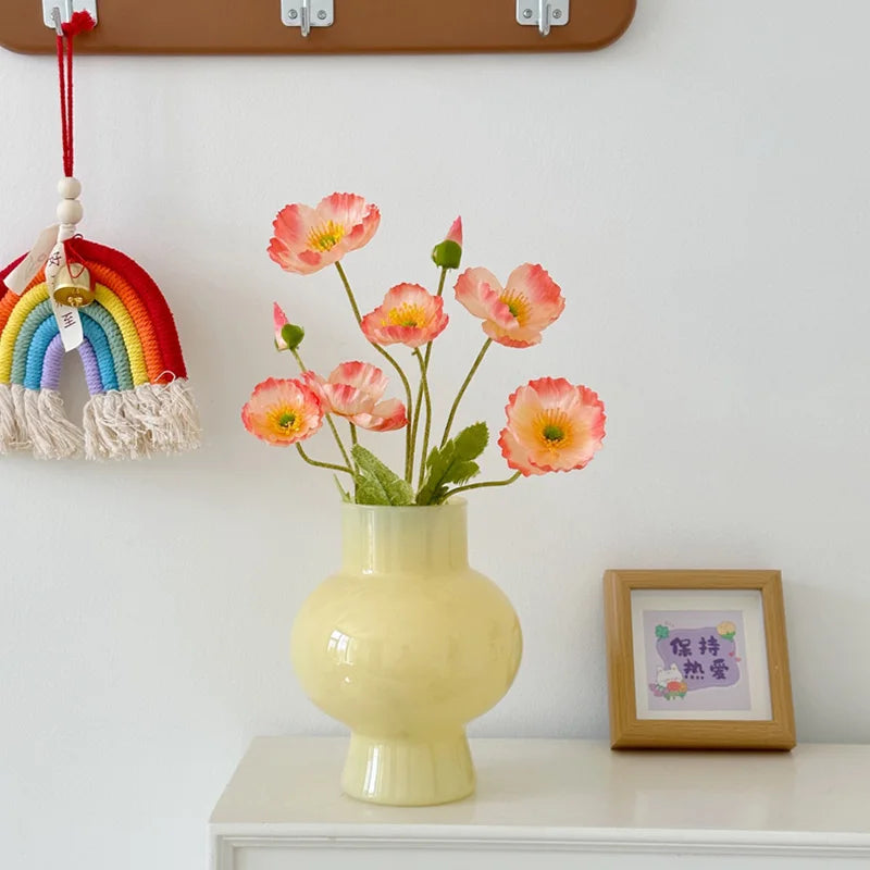 Retro Glass Vase Flower Vase Decoration Home Decoration Flower Bottle Vase for Flowers Wedding Table Decor Home Desktop Decor