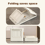 Plastic Folding Storage Cabinet, Multi-Shelf Organizer for Bedroom & Living Room, Compact Household Storage Cabinet