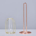 Kitchen Roll Paper Towel Rack Bathroom Stainless Steel Standing Paper Holder Rose Gold Nakins Rack Kitchen Organizer Accessories