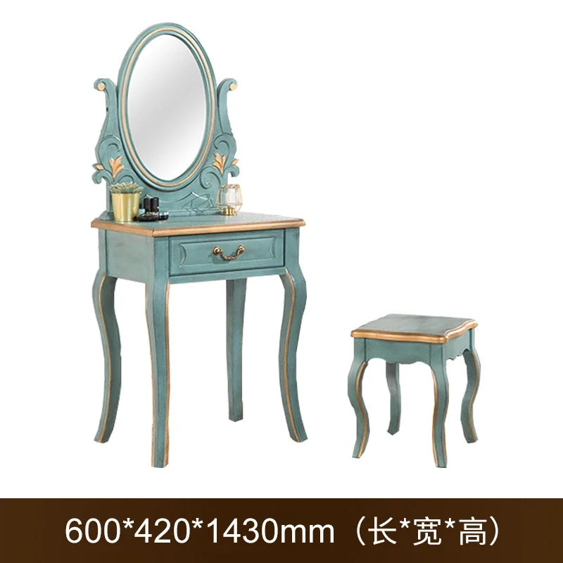 FG11American dresser retro Mediterranean style end of bed with mirror beauty table and chairs European style