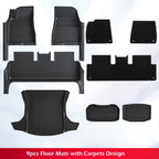 TPE Floor Mat with Door Sill Protector for Tesla Model 3 Highland Floor Trunk Mats Cargo Liner for Model 3 2025 2024 Accessories