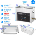 Ultrasonic Cleaner 1L 2L 3L 6L 10L 22L 30L Ultrasonic Bath EU UK Plug Portable Heated 600W Cleaning Washing Ultrasound Machine