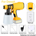 Electric Spray Gun for Dewalt 18V 20V Li-ion Battery Auto Furniture Coating Airbrush Cordless Portable Paint Sprayer