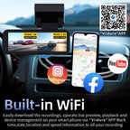 Dash Cam Dual Lens 4K UHD Recording Car Camera DVR Night Vision Video