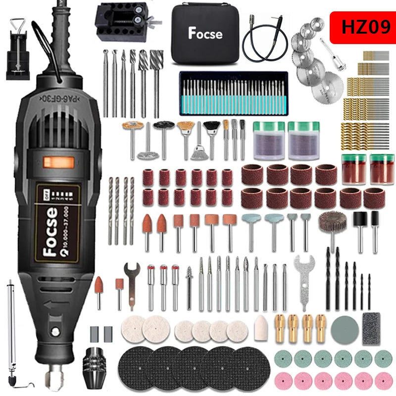 180W Power Electric Mini Drill Engraver Rotary Tool Polishing Grinder Variable Speed Dremel Engraving Pen with Accessories