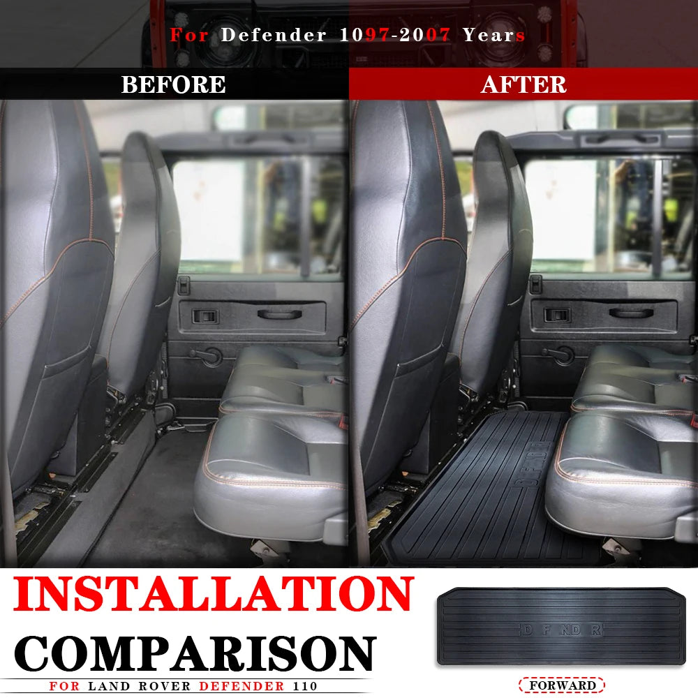 Car Mats with Center Console Mat for Land Rover Defender 90&110 TDi300 TD5 Anti Slip Car Modify Protection Products