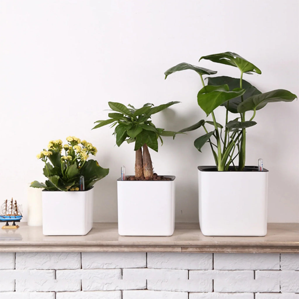 Self-Watering Planter Pots with Water Level Meter Pots Self-Absorbent Planter Plant Pot Plant Container Home Office Decor