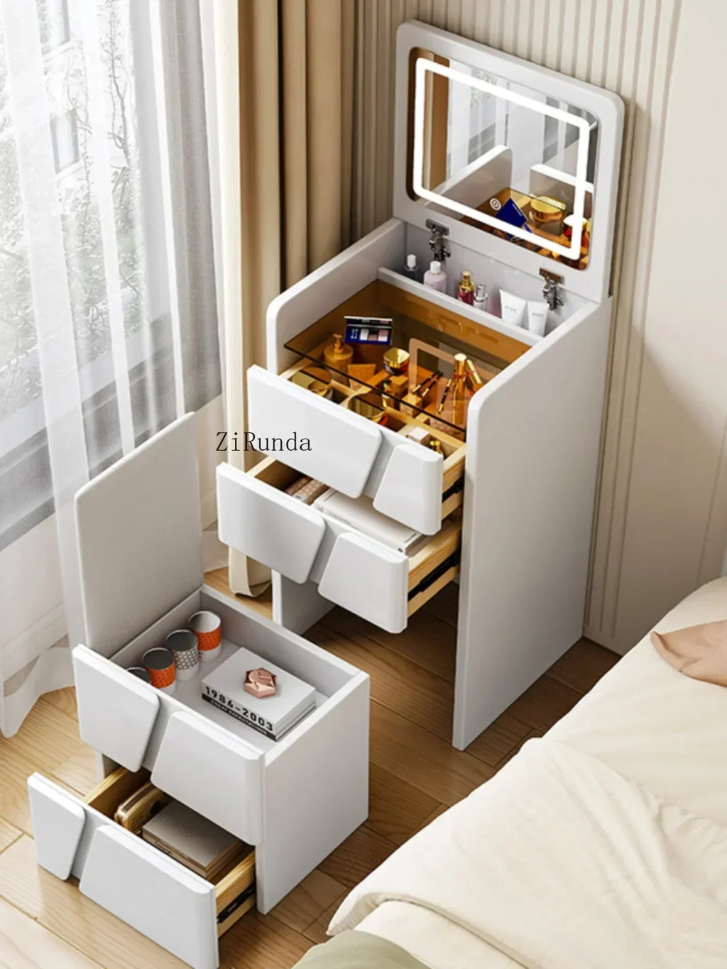 Bedroom Luxury Furniture Woman Dressing Table Home Hotel Makeup Chair Items Girls Organizer Set Bedside Tocadores Dresser Vanity