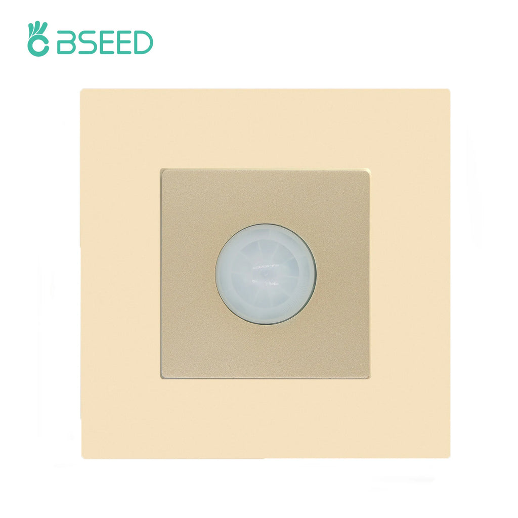 BSEED Human Body Sensor Switch Wall Lamp Switch 90℃ Infrared Motion Detector Galss Frame Plastic FrameEU Standard Light Switches