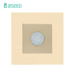 BSEED Human Body Sensor Switch Wall Lamp Switch 90℃ Infrared Motion Detector Galss Frame Plastic FrameEU Standard Light Switches