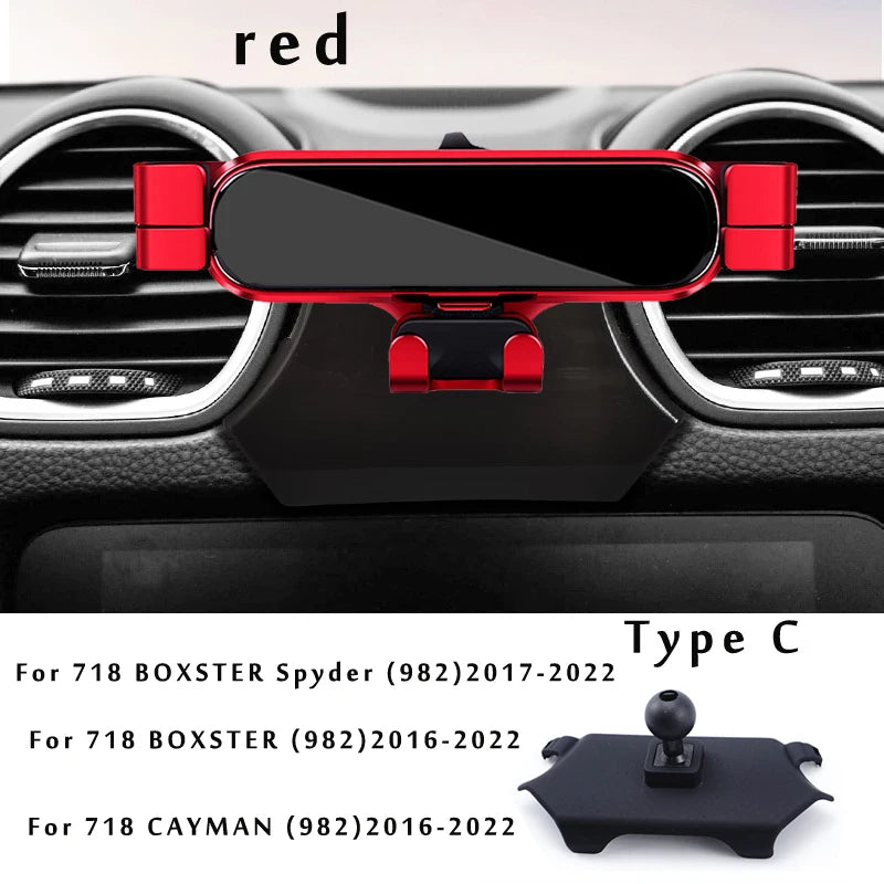 Car Phone Mount Holder For Porsche 718 Boxster Spyder 982 Panamera 971 Macan 95b Cayenne 92A Coupe 9YB Interior Accessories