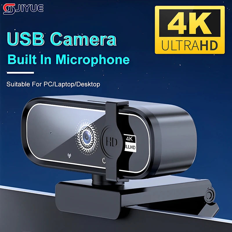 4K HD Mini Webcam With Microphone 2K Full HD Webcam 30fps Autofocus USB Web Cam For Auto Focus PC Laptop Video Shooting Camera