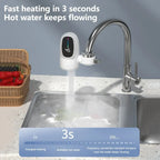 Kitchen Faucet Adapter Instant Electric Hot Water Heater Fast Heating Digital Display Heater Water Heater For Bathroom Faucet