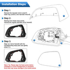 For Tesla Model 3 All Model Wing Rearview Mirror Cover Frame Reversing Mirror Frame Left & Right Exterior Mirror Supporting Ring