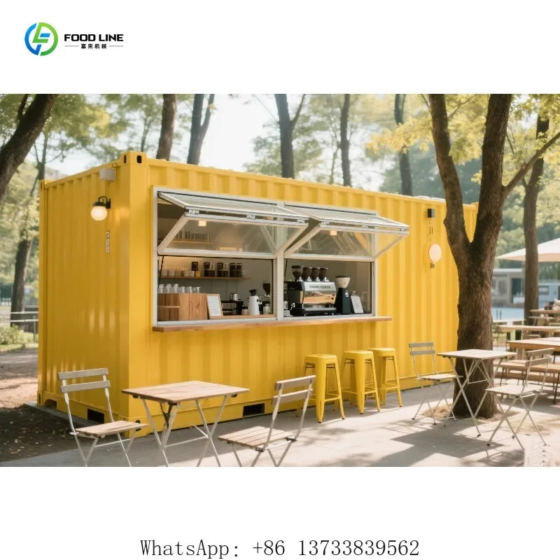 Customized Outdoor Kitchen Color Container Prefabricated Mobile Store Modular Complete Transport Container House