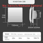 4/6 Inch Exhaust Fan Low Noise Ventilator Fan Home Bathroom Kitchen Be