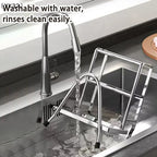 Kitchen Stainless Steel Draining And Chopping Board Rack With Knife Storage〔YY32〕