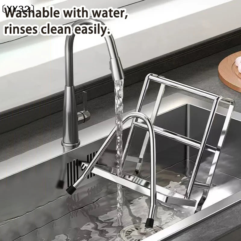 Kitchen Stainless Steel Draining And Chopping Board Rack With Knife Storage〔YY32〕