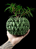 Modern Minimalist 3D Printed Plant Pot – Biodegradable Flower Planter for Home Decor, Eco-Friendly Sustainable Gift (Invader)