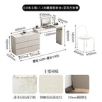 Minimalist bedroom dresser, storage cabinet, retractable bedside chest of drawers, dressing table, folding mirror