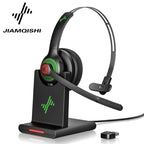JIAMQISHI EH06 Bluetooth Wireless Headset with Mic for Work Call Center Headphones with USB Dongle Mute for PC/Computer/Laptop