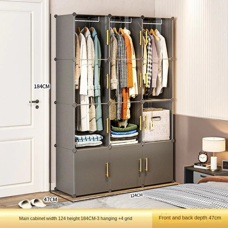 NEW Wardrobe Clothes Cabinets Dressers Cube Storage Locke Closet Plastic Collapsible Sturdy Home Bedroom Foldable Furniture