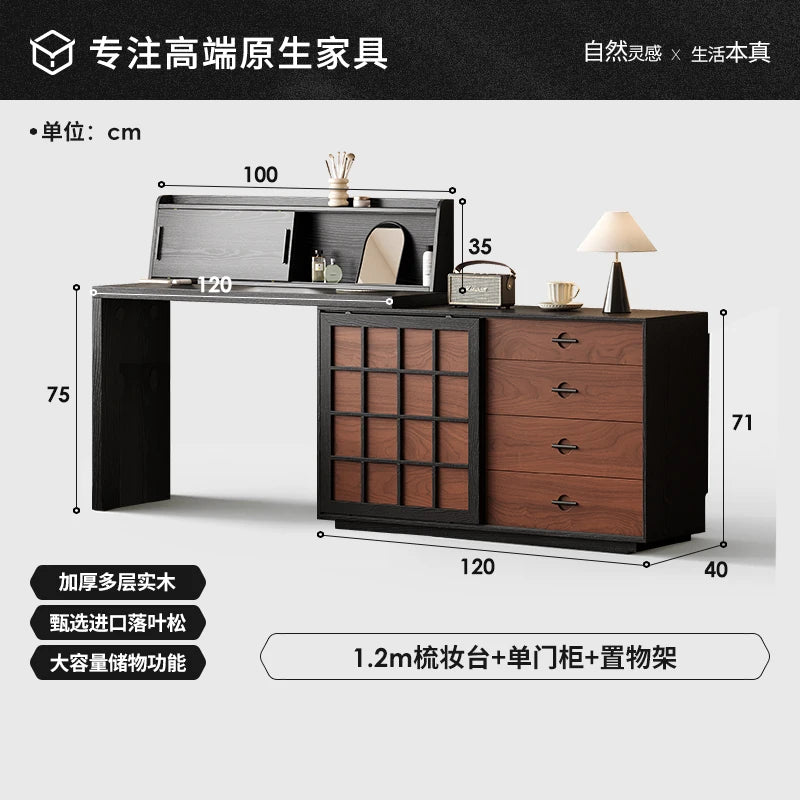 Wood Cosmetics Vanity Table Bedroom Makeup Drawers Mirror Chair Modern Dressing Table Cheap Cosmetics Penteadeira Home Furniture