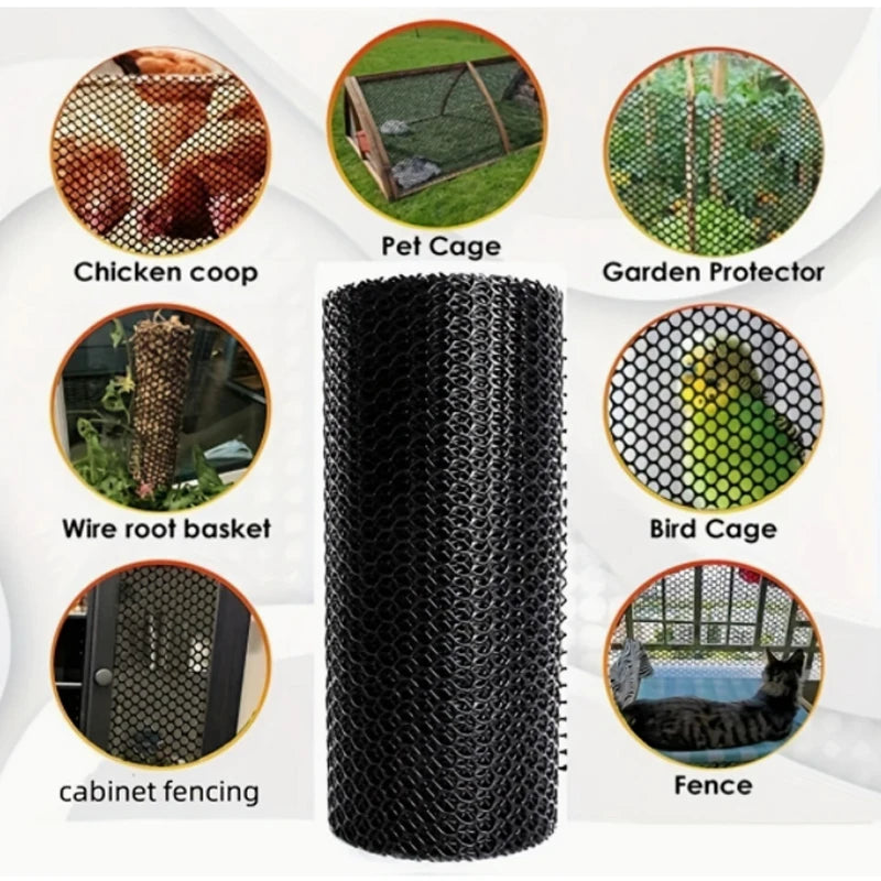 Plastic fence roll garden net poultry net garden fence net chicken fence gardening hexagonal fence flower net