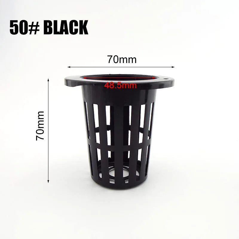 50pcs Hydroponic Soilless Mesh Net basket Plant veg Grow Nursery Cup Pot Sponge tray Aeroponic Veg Planter Clone Colonization q1