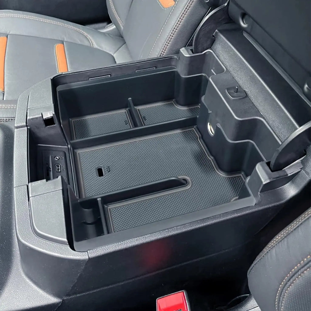 Center Console Organizer Tray Compatible with 19-22 Chevy Silverado GMC Sierra 1500 Accessories -Full Console wBucket Seats ONLY