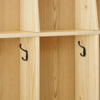 5-Section Classroom Coat Locker & Backpack Hanger, Daycare Cubby Coat Rack, Cubicle Coat Hanger, Mudroom Furniture wi