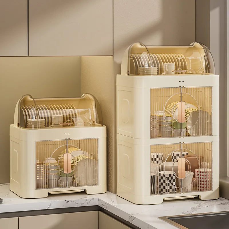 Household Kitchen Bowl Rack Drinkable Multi-layer Tableware Lid Multifunctional Cutlery Storage Box Home Organizer Kitchenware