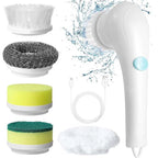 Multi-Function Five Type Brush Heads Rotation Electric Cleaning Brush Suitable For Cleaning Shoes In The Bathroom And Kitchen