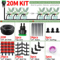 10-30M Garden 1/4'' Drip Irrigation Kit Automatic Watering System Nozzles for Farmland Bonsai Plant Flower Vegetable Greenhouse
