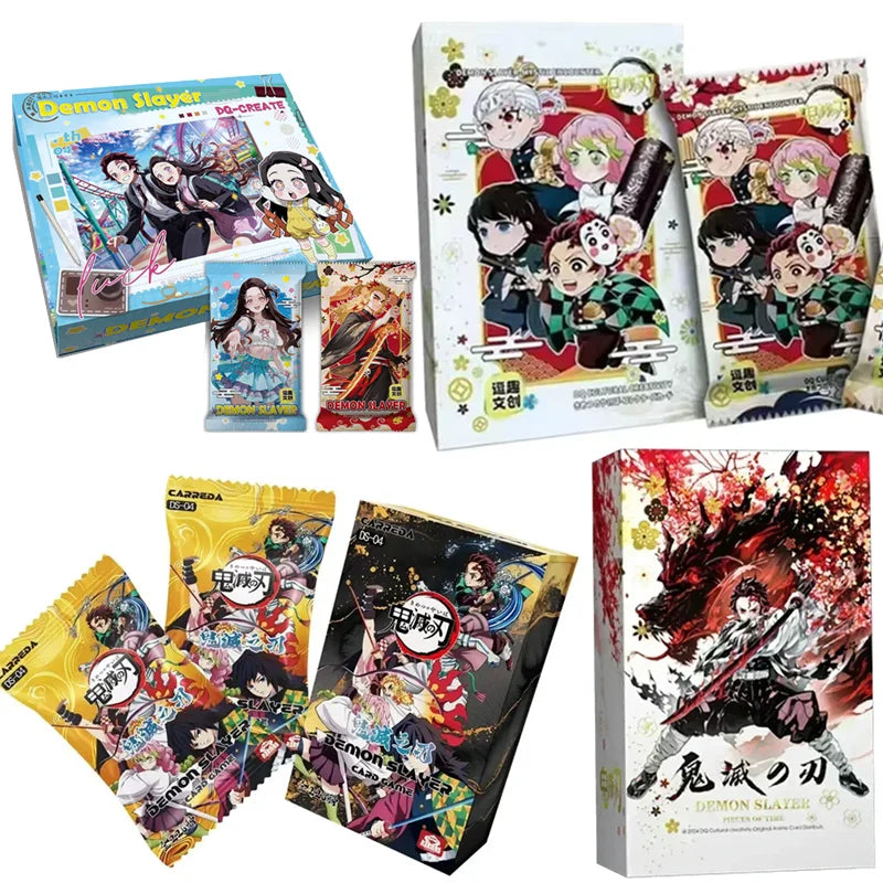 Douqu Original Demon Slayer English Version Trading Card Full Series Anime Collection Card Board Game Children's Toys Gift