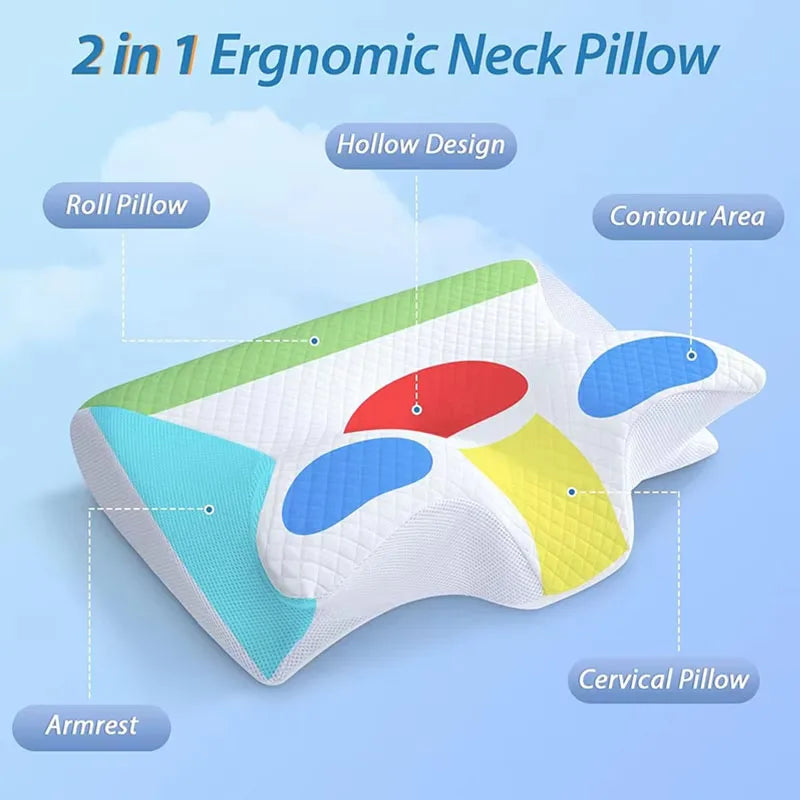 Ergonomic Butterfly Memory Foam Pillow
