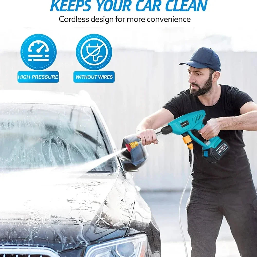 Car Wash Water Gun Washer Spray Nozzle High Pressure Cleaner for Car Home Garden Cleaning Washing Machine for Makita 18V Battery