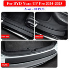 For BYD Yuan UP Pro 2024 2025 Car Door Threshold Strip Protective Stickers Door Trunk Scratch Trampling Resistant Stickers Pad