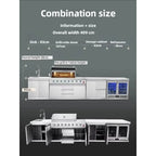 Customized Luxurious Outdoor Modular Kitchen with Stainless Steel BBQ Oven Fridge Trash Can for Courtyard Camping