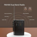 Portable Retro AM/FM Cassette Player & Walkman w/ Speaker