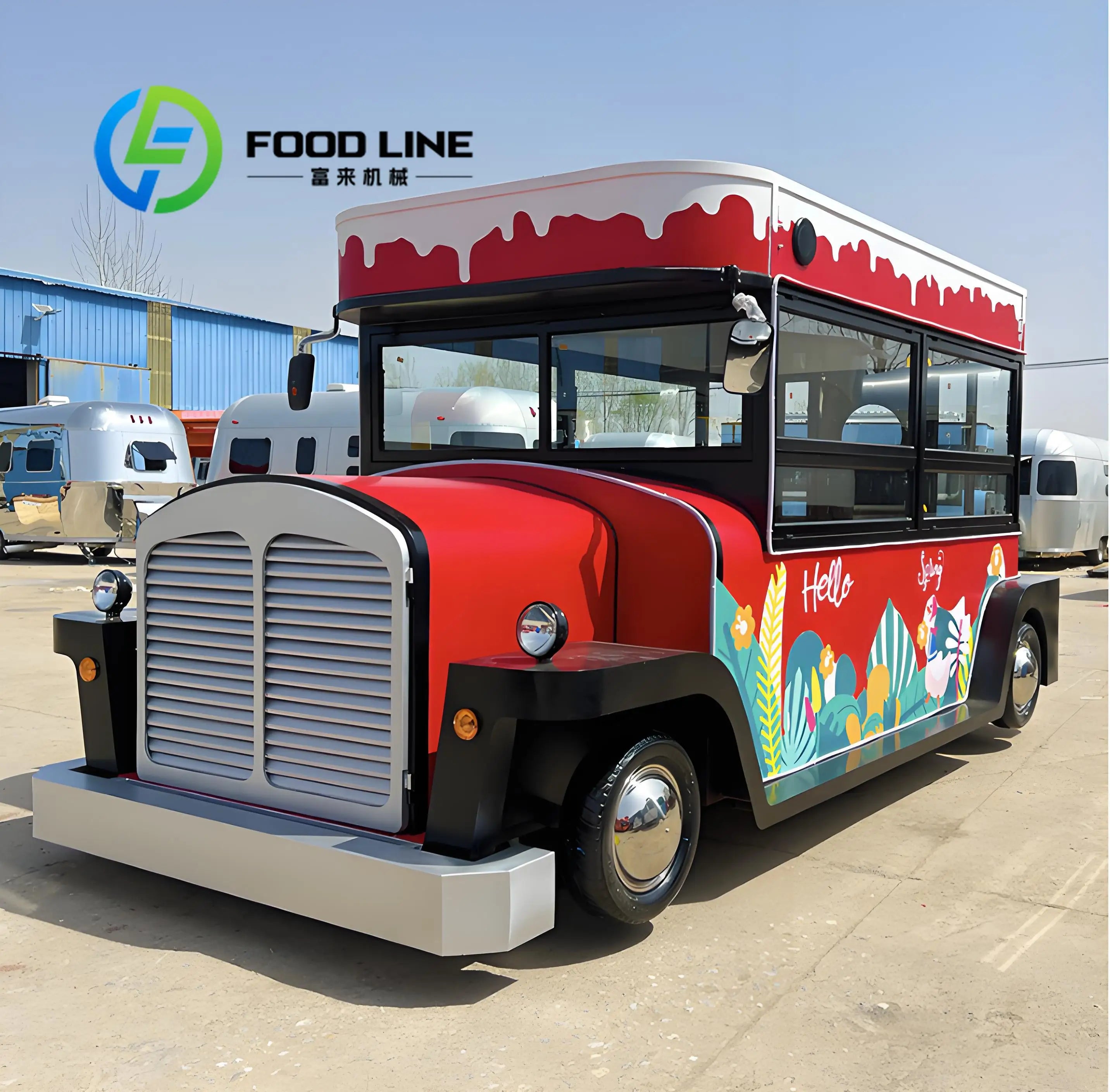Hot Selling Customized Outdoor Mobile Kitchen Fast Food Restaurant Street Food Truck with Cooking Equipment