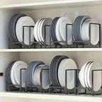 Kitchen Cabinet Plate Storage Countertop Dish Rack Drawer Dinner Plate Partition Drain Rack Layered Storage Rack Accessories