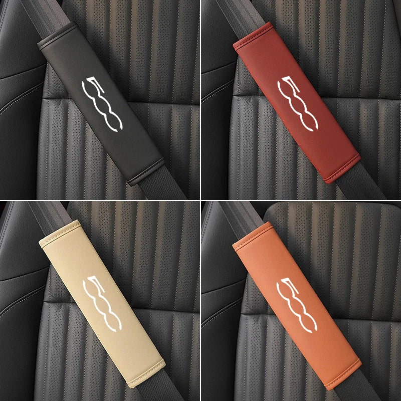 Car seat belt cover for Fiat 500 Breathable shoulder pad Driver shoulder care for adults and children car accessories interior