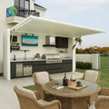 Customized Modern Outdoor Kitchen Cabinet With Acrylic Faucet Sink and Storage For Patio Deck BBQ Station
